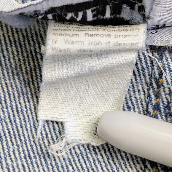 Palmetto's Jeans Vintage Women's 26* Blue Paperbag Waist Button Fly Tapered - Picture 10 of 11